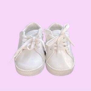 Zara White Leather Low Tops